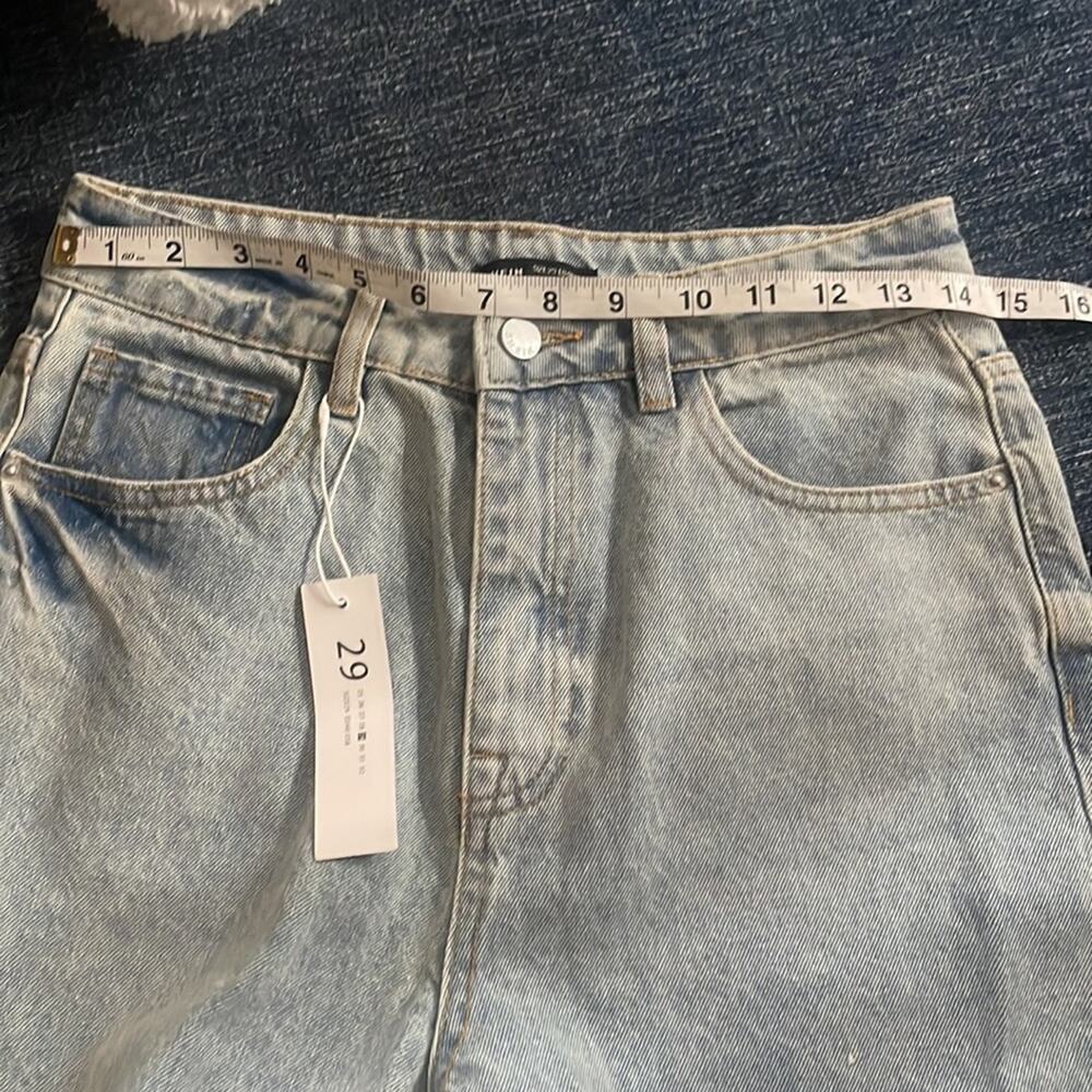 Shein high waisted mom jeans light  Wash Jeans size 29 new with tag - Picture 9 of 9